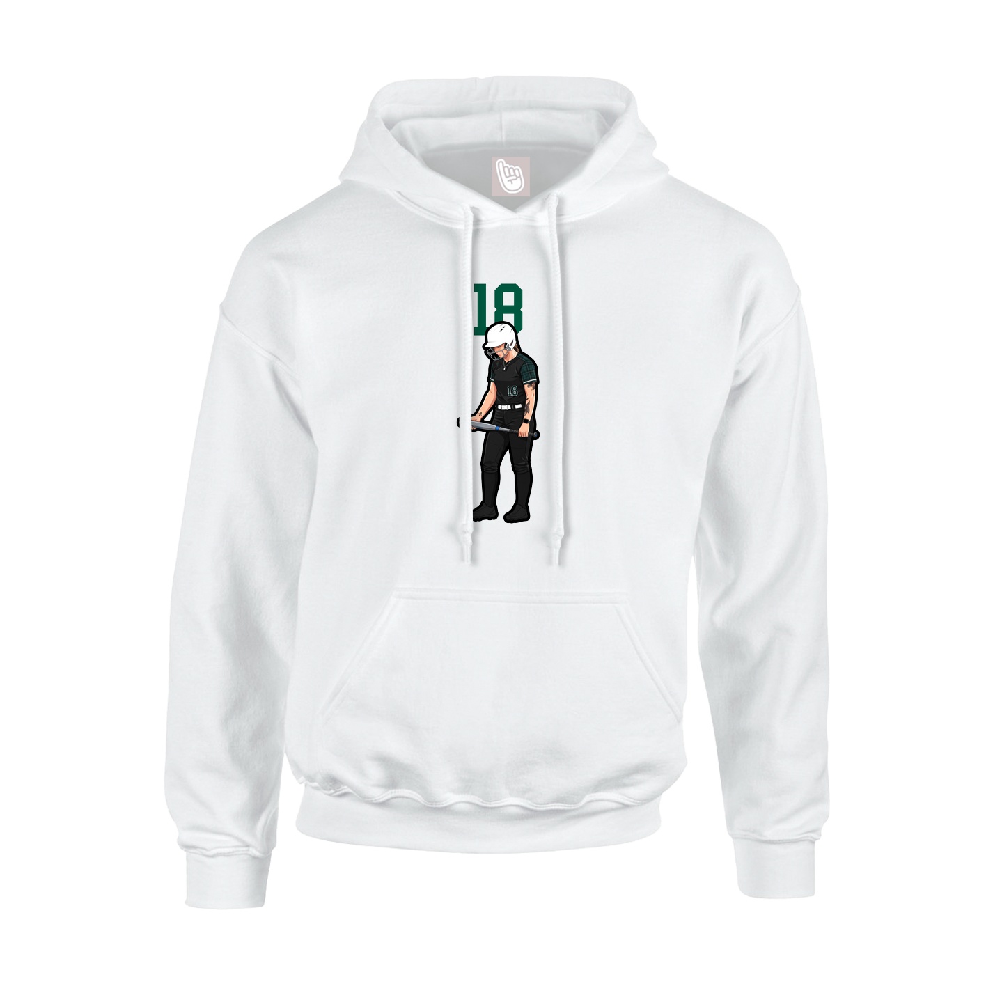 Hoodie — Number Top in White