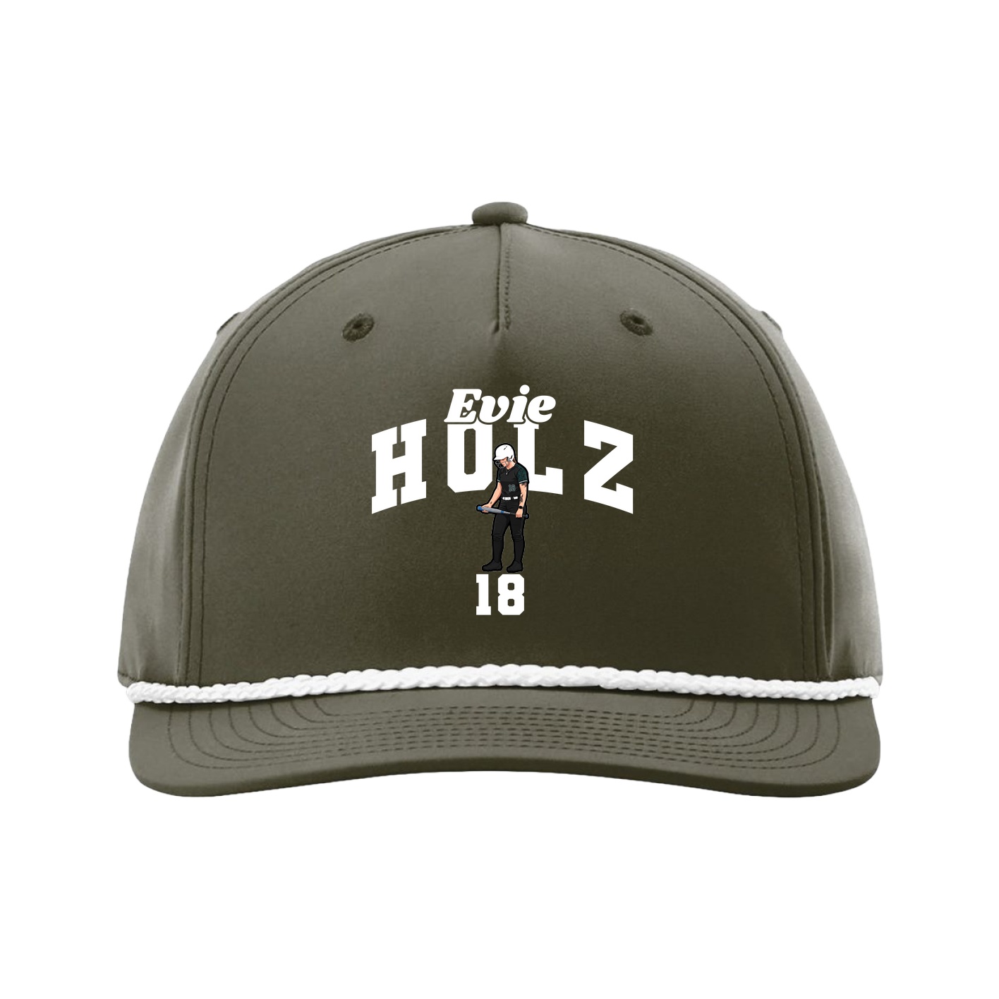 Five-Panel Classic Rope Cap — Signature Arch in Green