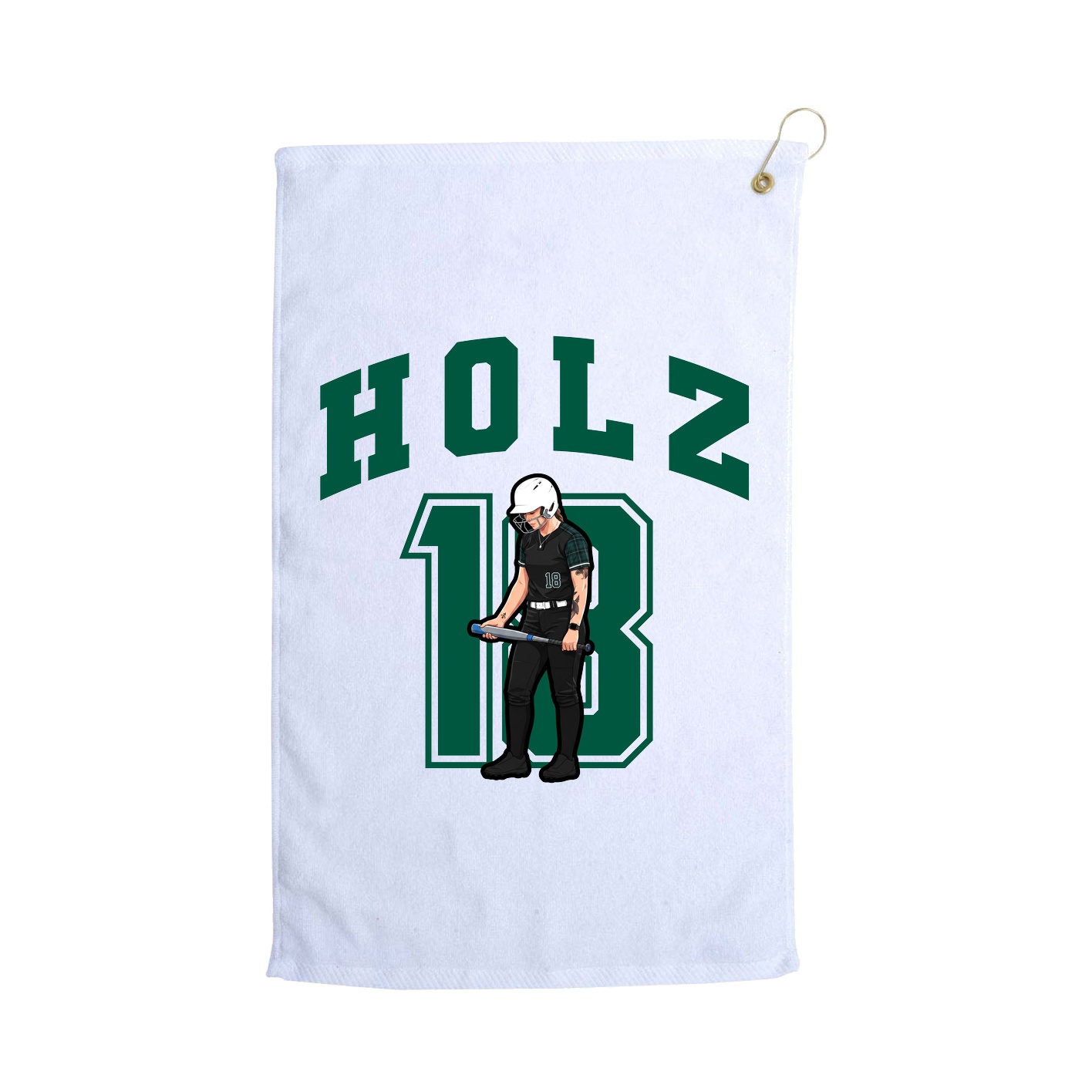 Golf Towel — Number in White