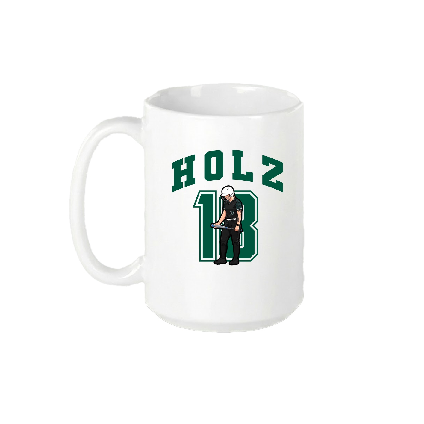 15oz Coffee Mug — Number in White