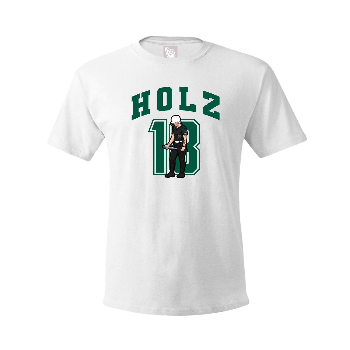 Youth Tee — Number in White