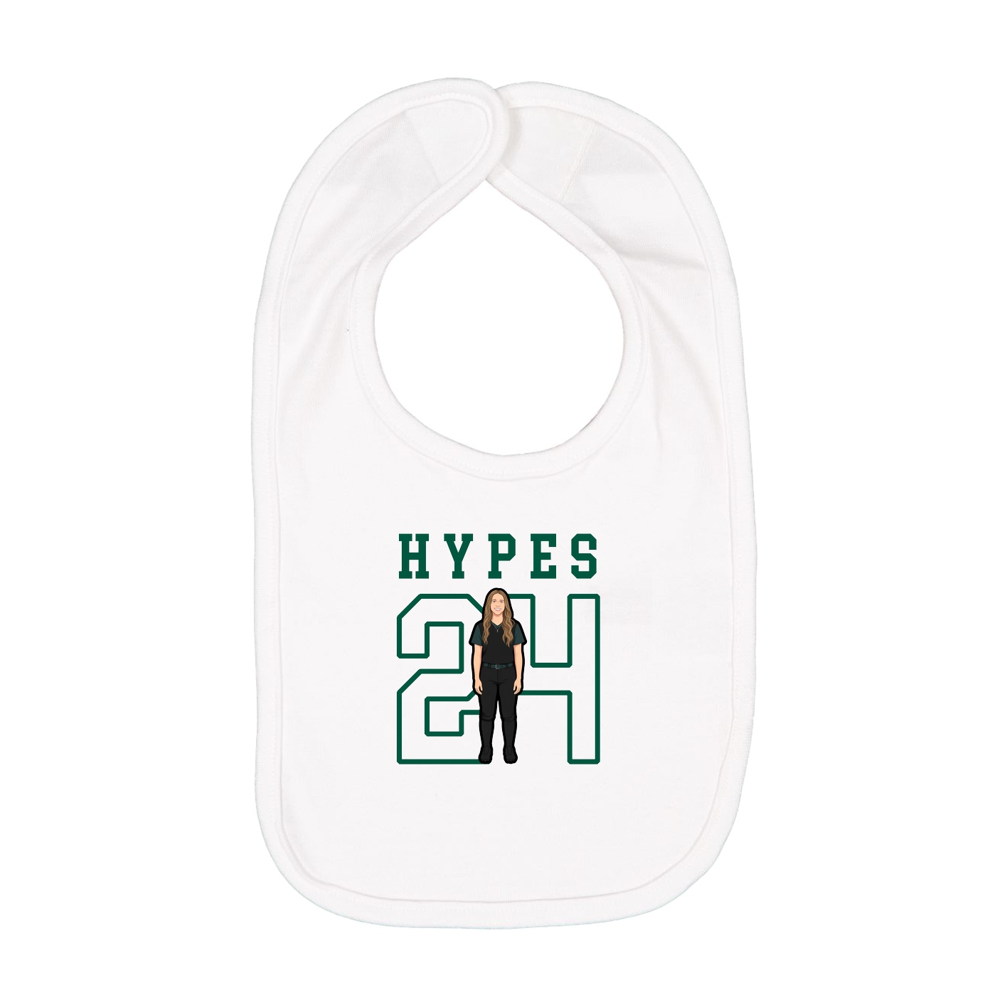 Infant Bib — Shirsey in White