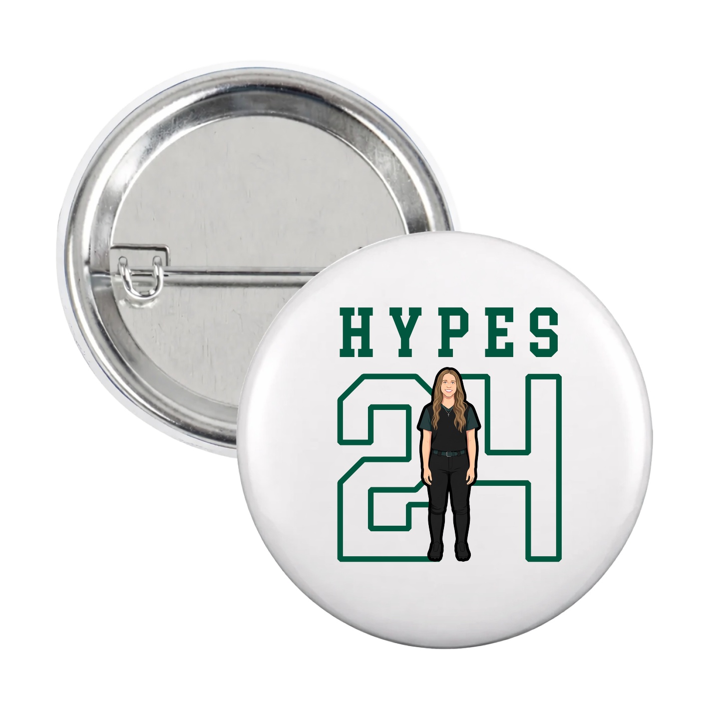 Game Day Button — Shirsey in White
