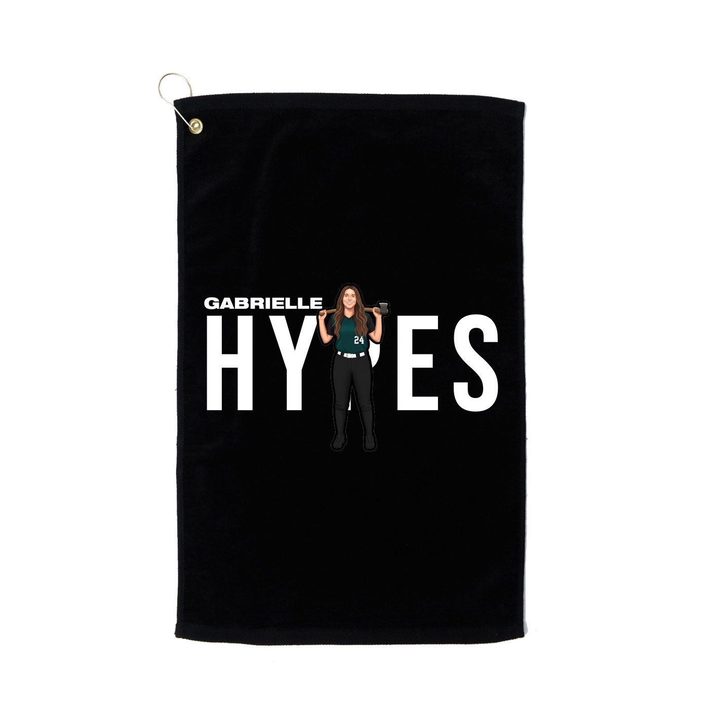 Golf Towel — Player Name in Black