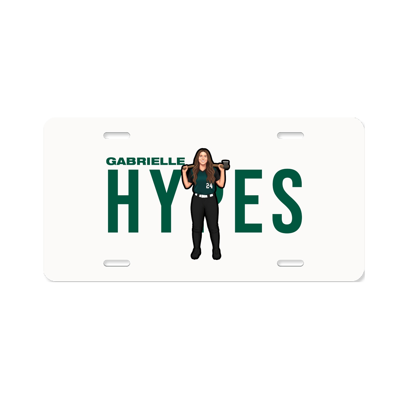 License Plate — Player Name in Classic