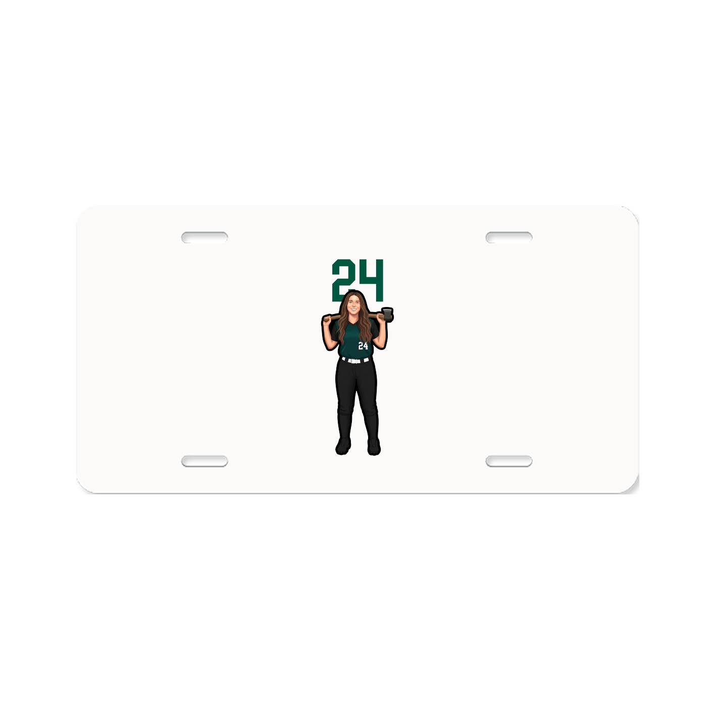 License Plate — Number Top in Classic