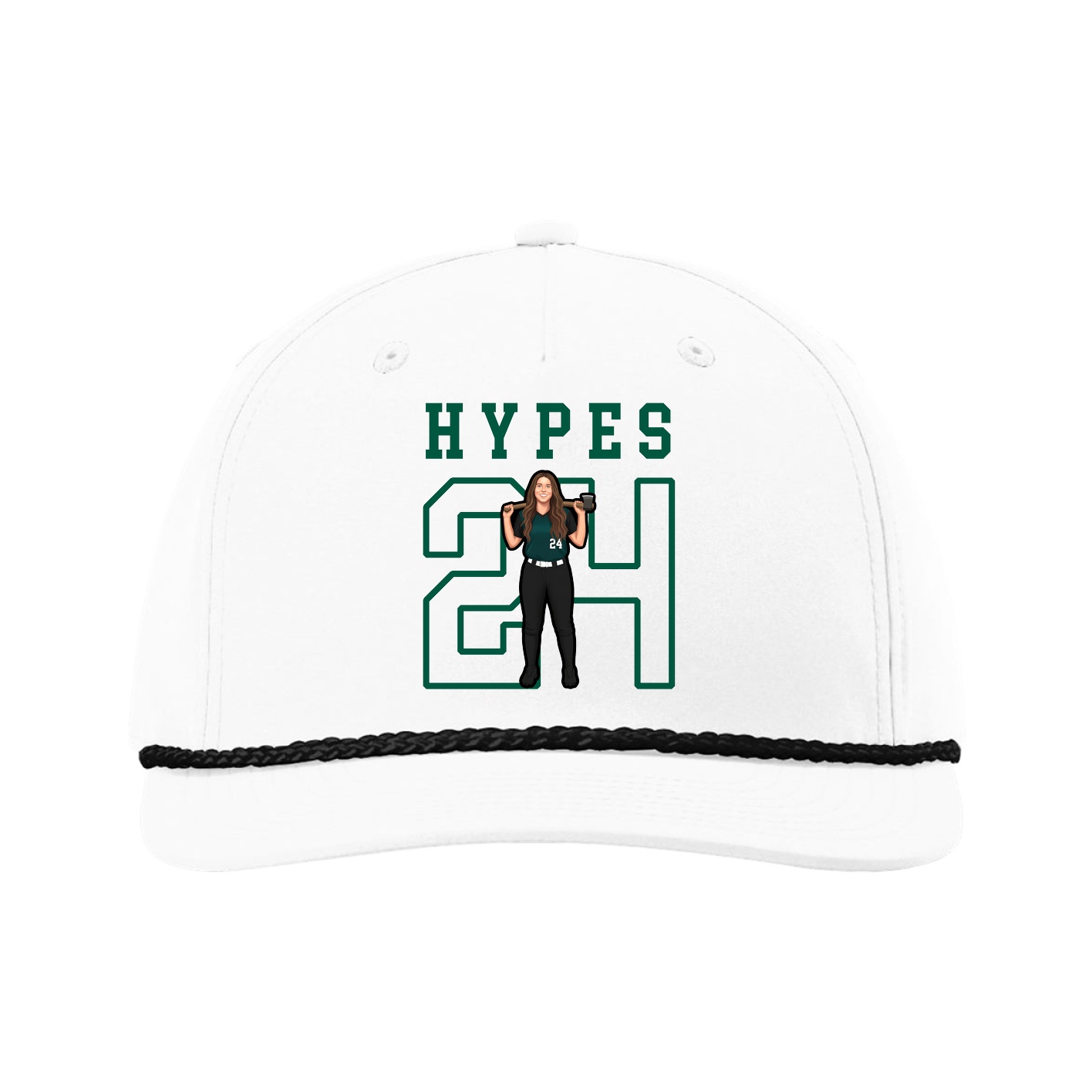 Five-Panel Classic Rope Cap — Shirsey in White