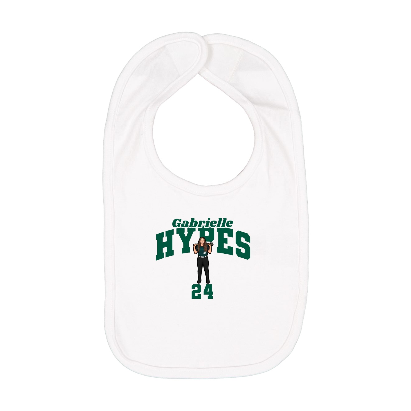 Infant Bib — Signature Arch in White