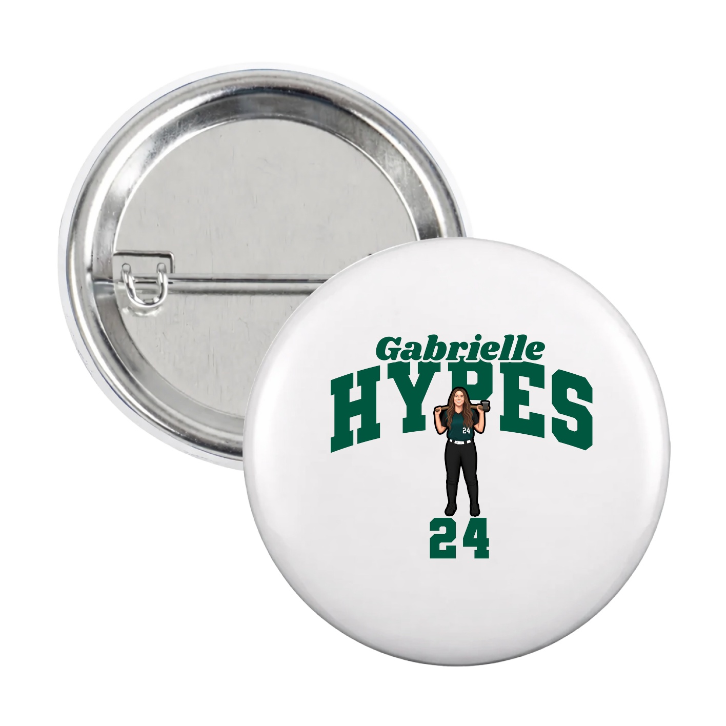 Game Day Button — Signature Arch in White