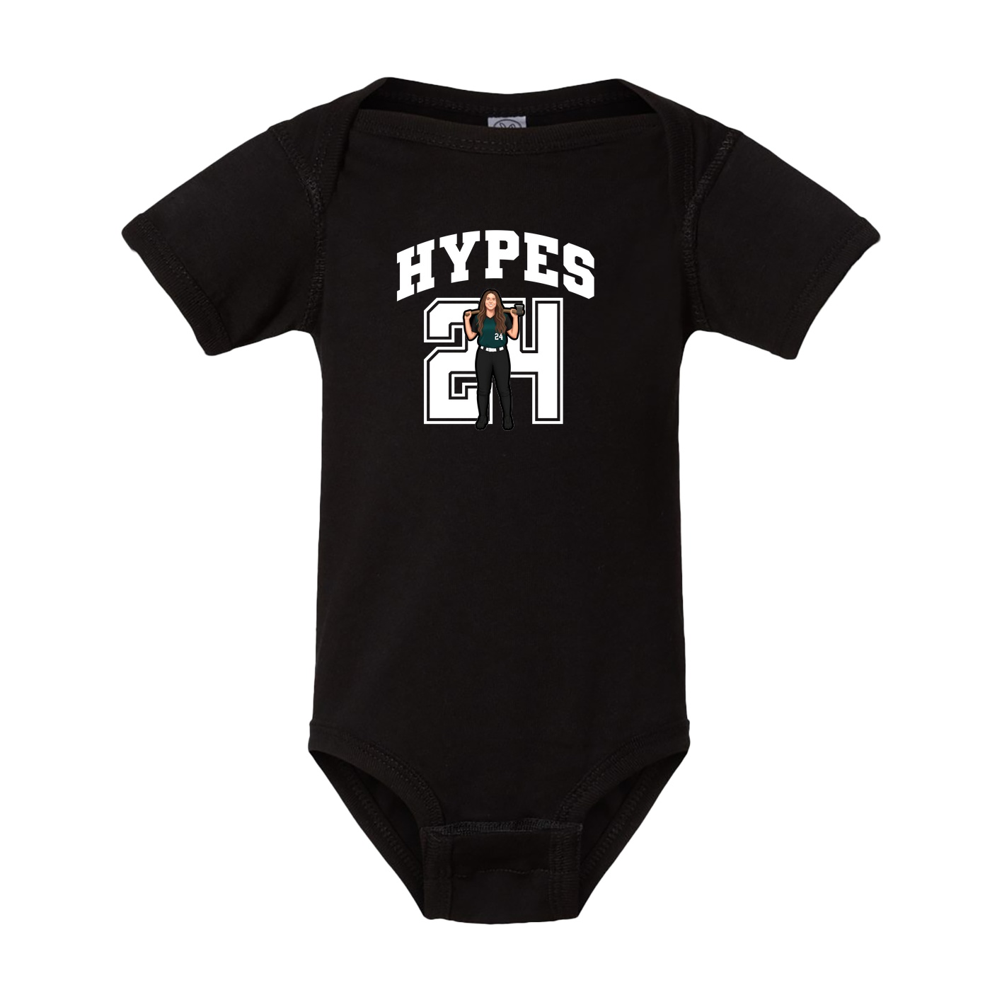 Baby Onesie — Number in Black
