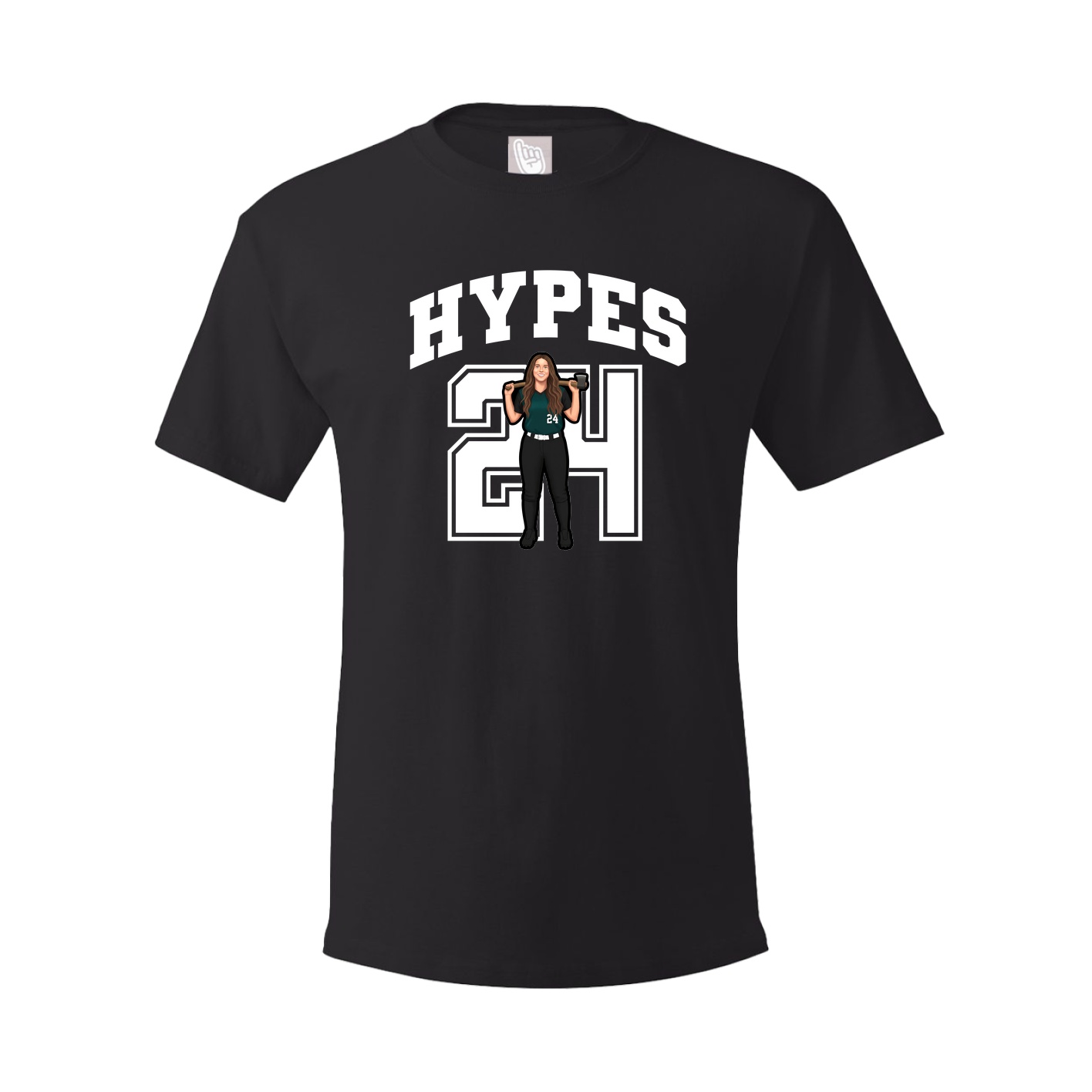 Youth Tee — Number in Black