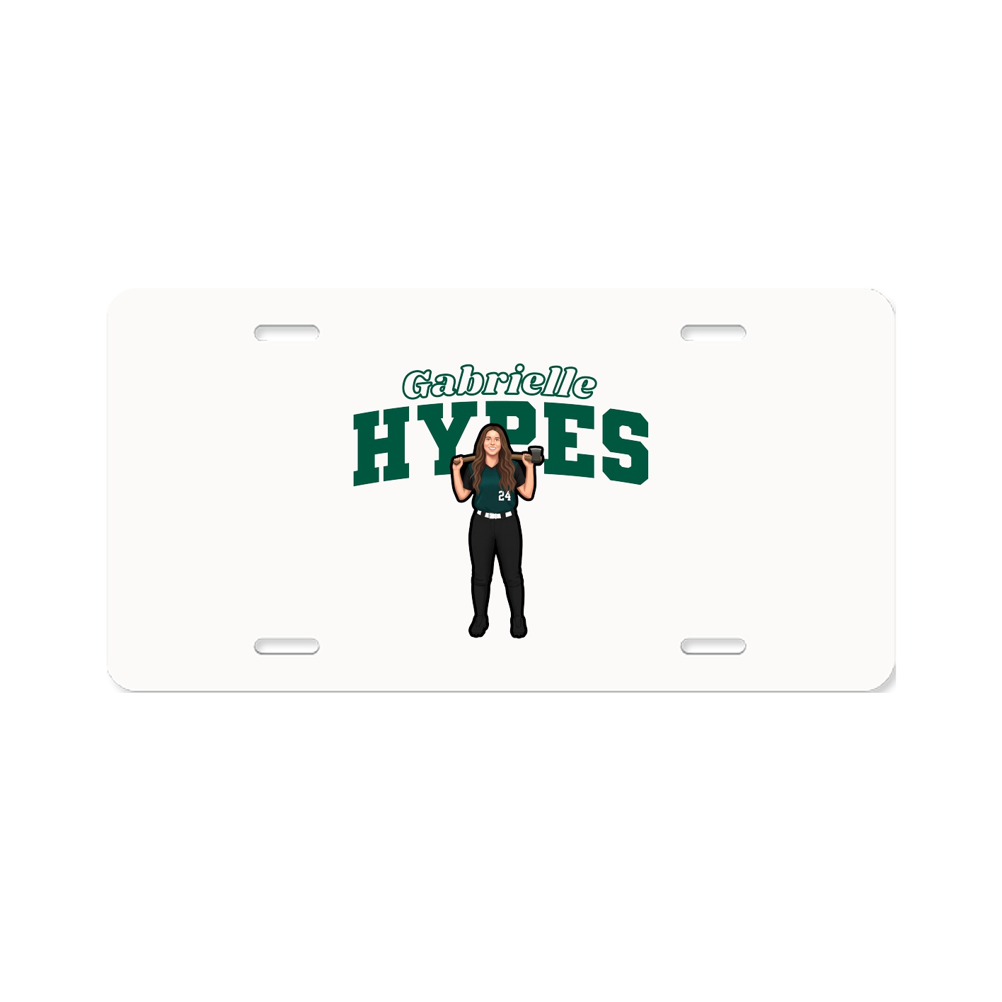License Plate — Name Arch in Classic