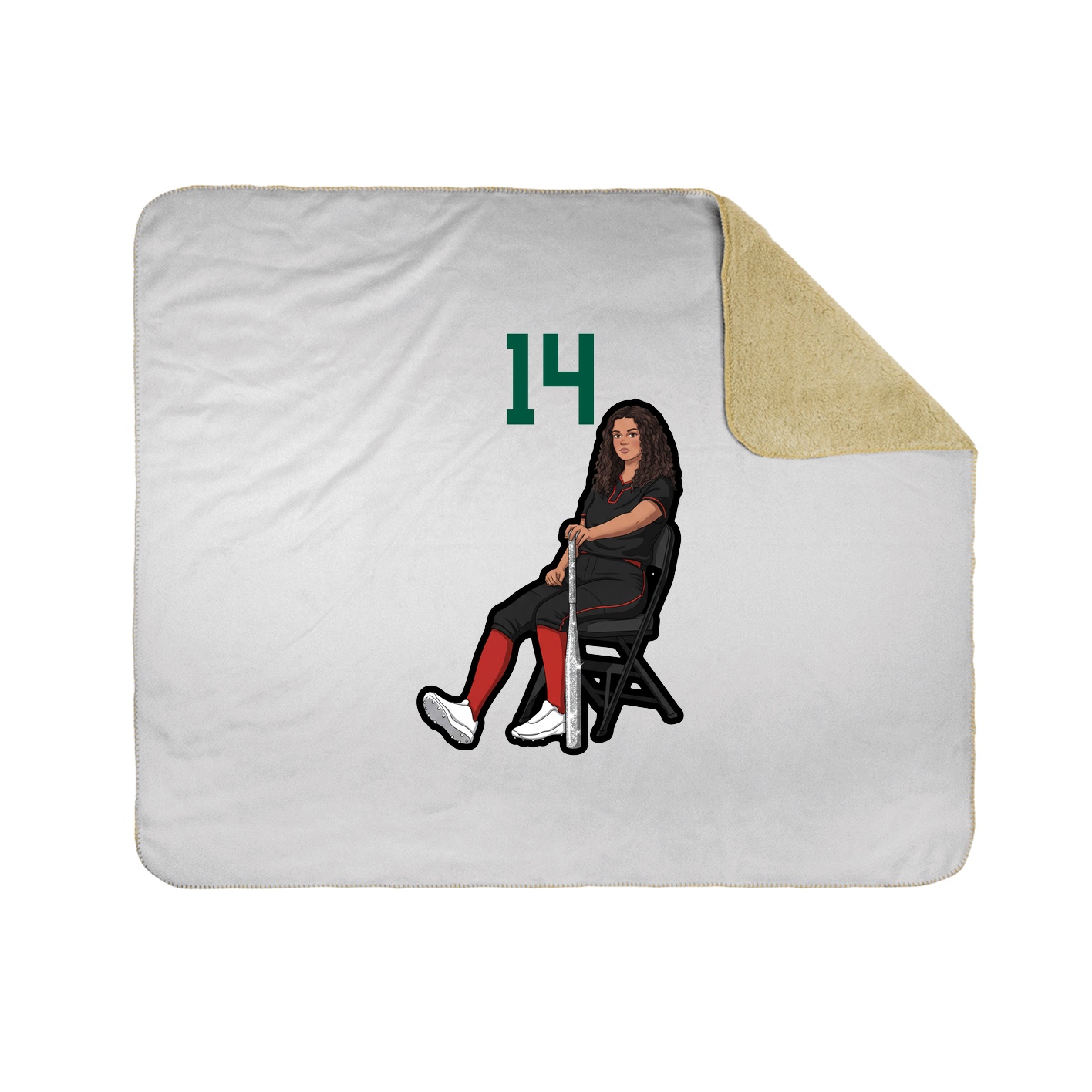 Throw Blanket — Number Top in White