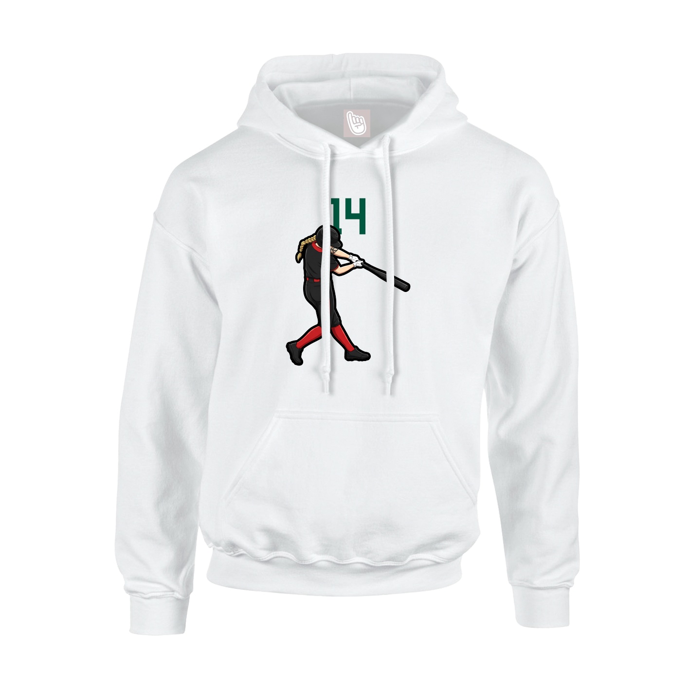 Hoodie — Number Top in White