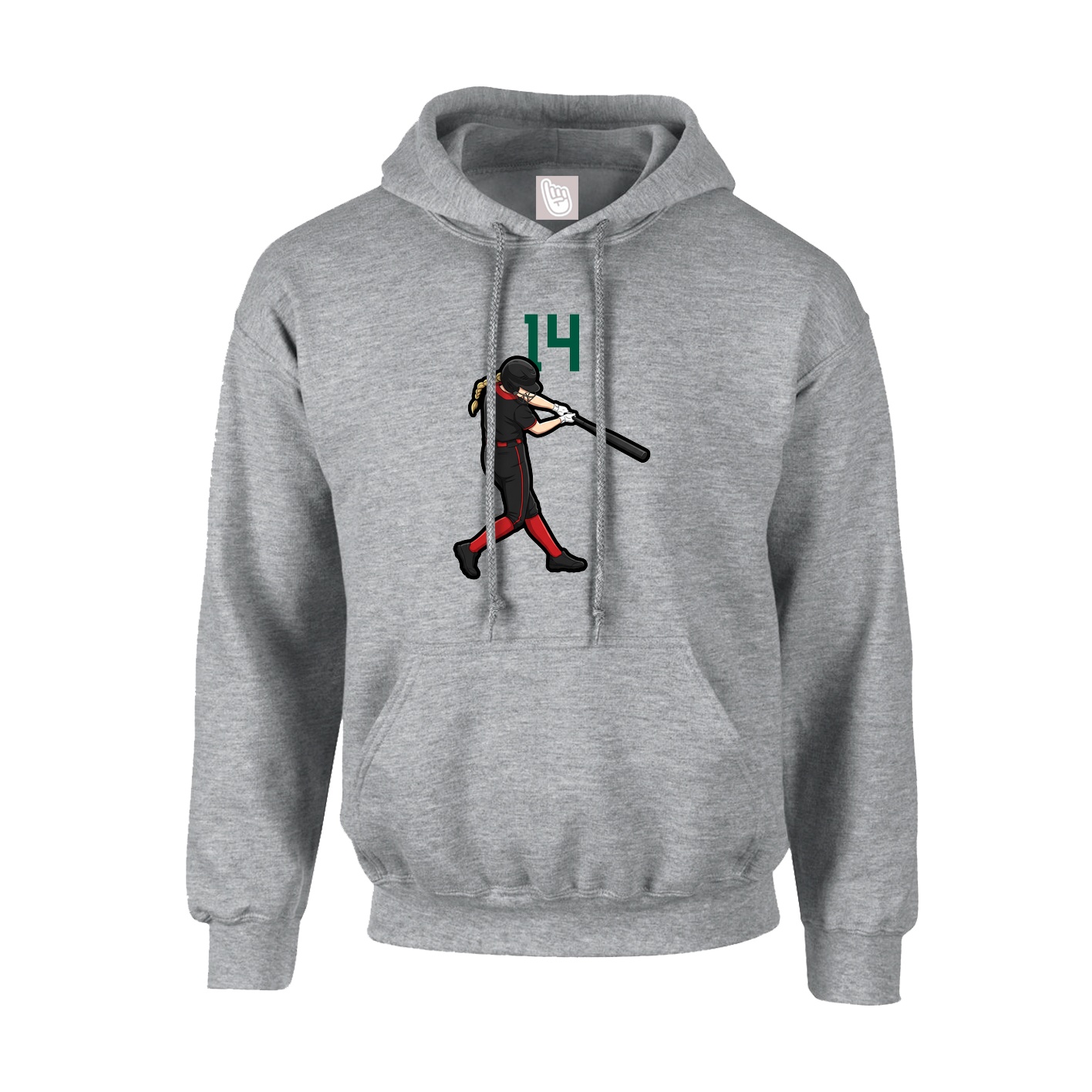 Youth Hoodie — Number Top in Grey