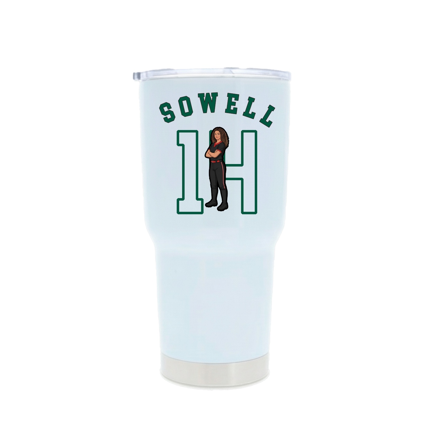 30oz Stainless Steel Tumbler — Shirsey Arch in White