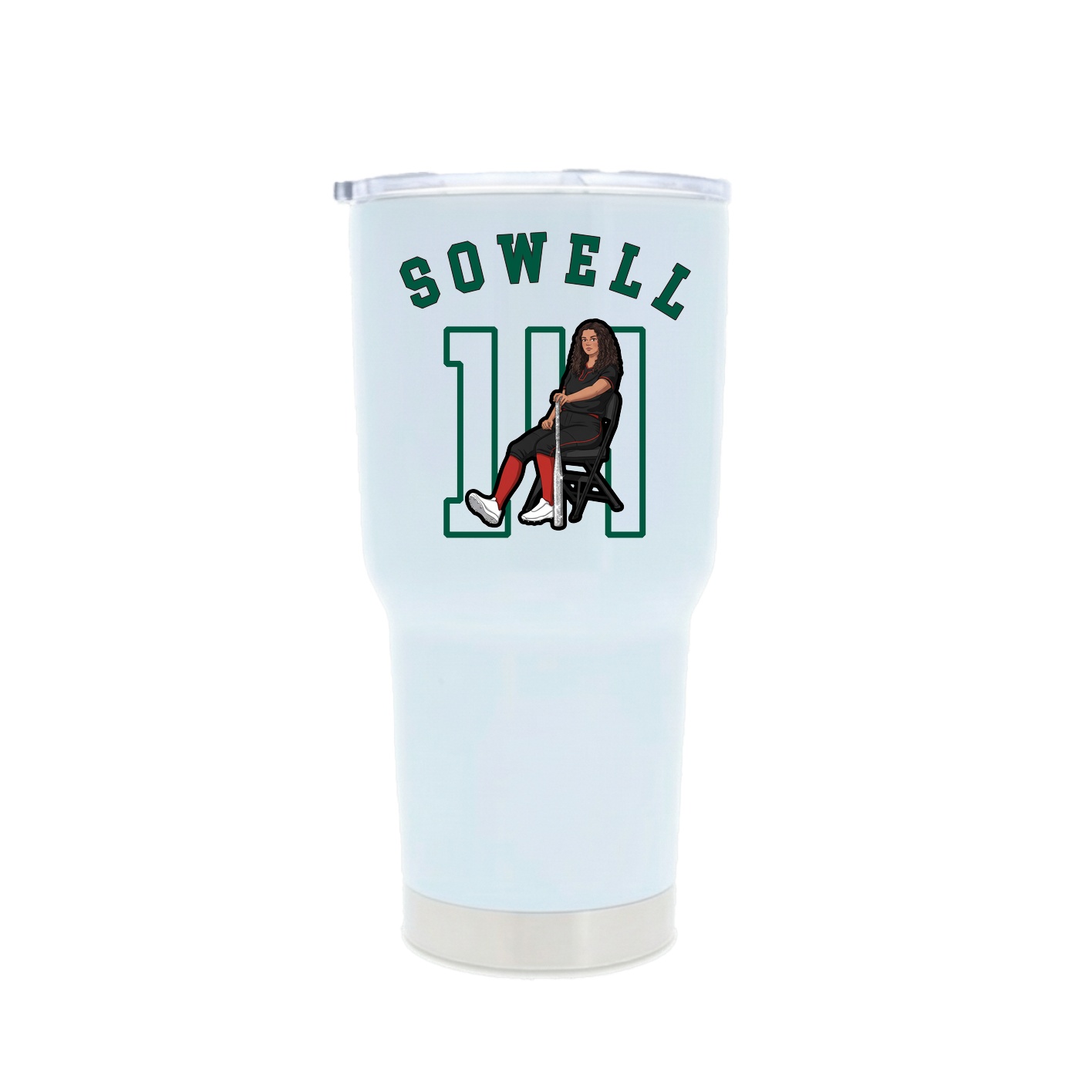 30oz Stainless Steel Tumbler — Shirsey Arch in White