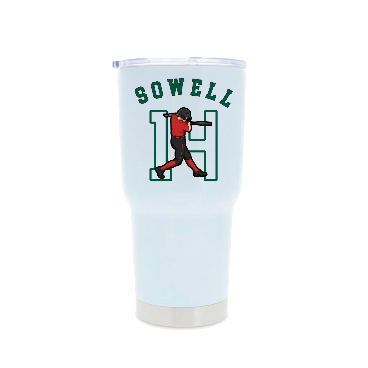 30oz Stainless Steel Tumbler — Shirsey Arch in White