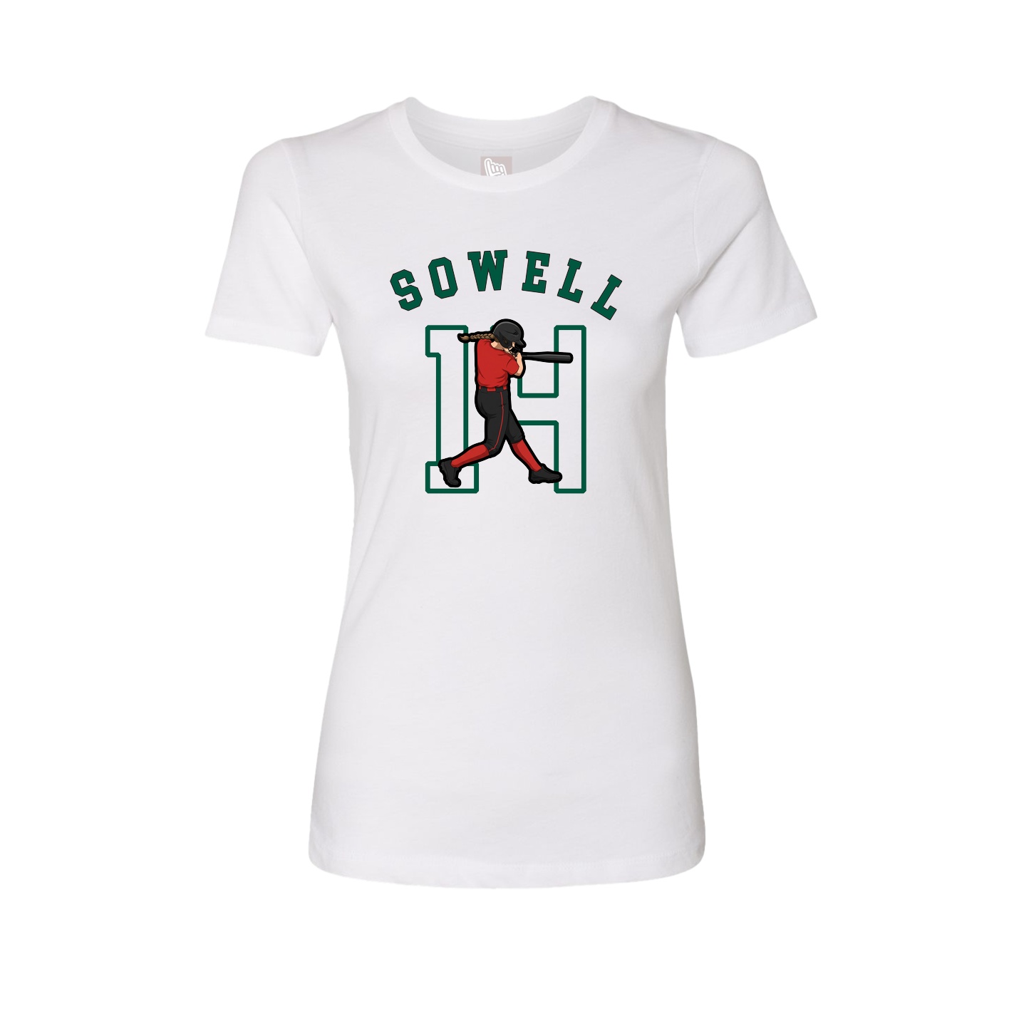 Fitted Women's Tee — Shirsey Arch in White