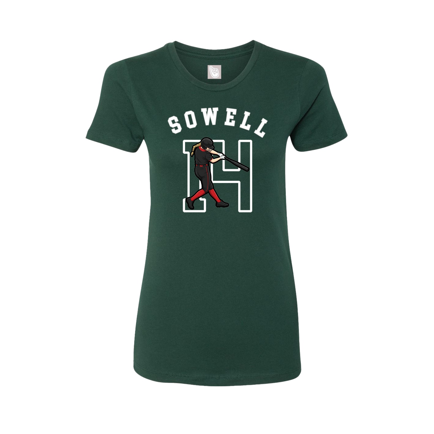 Fitted Women's Tee — Shirsey Arch in Green