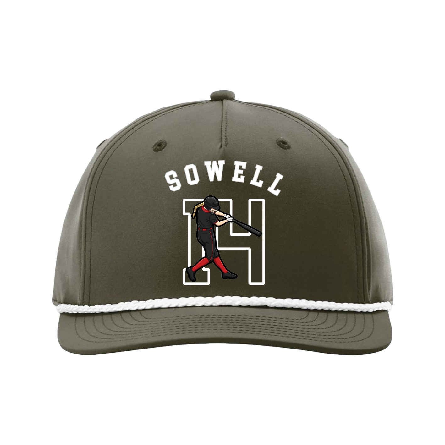 Five-Panel Classic Rope Cap — Shirsey Arch in Green