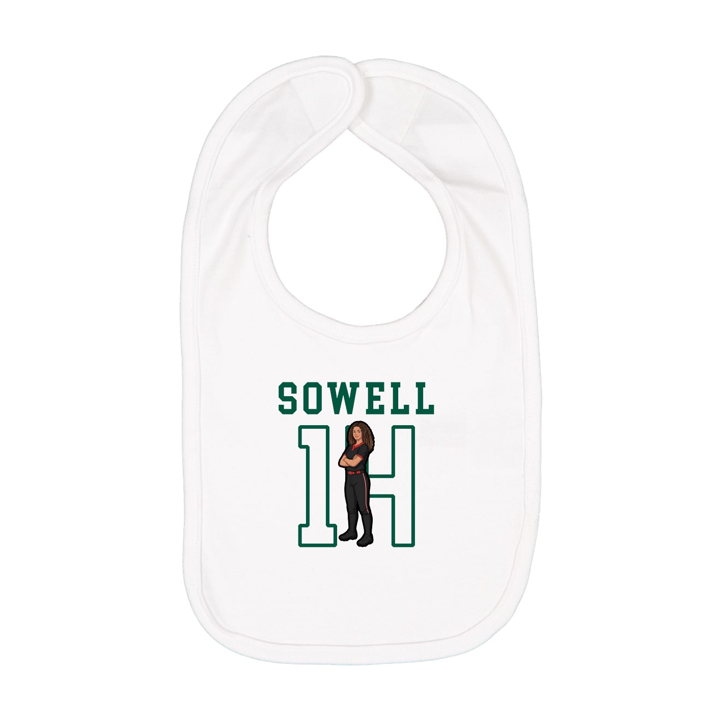 Infant Bib — Shirsey in White