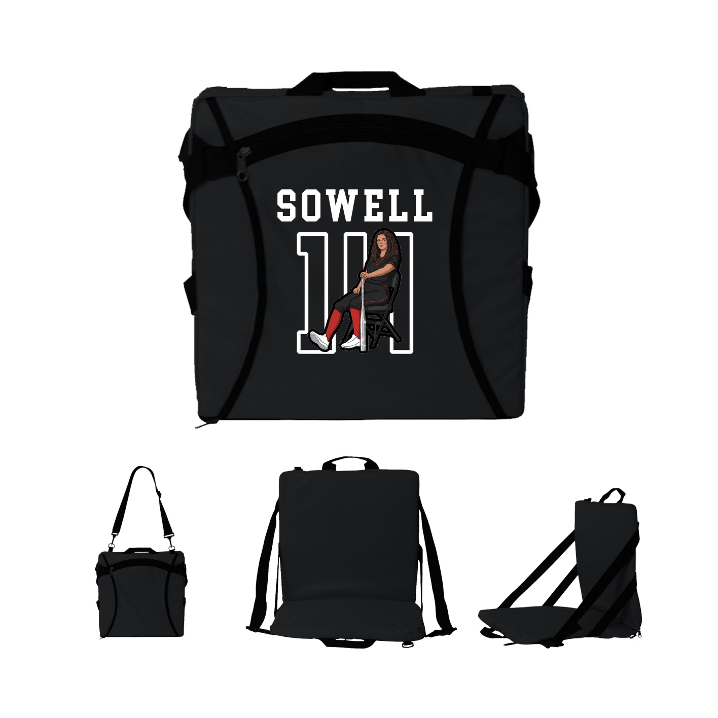 Folding Stadium Seat — Shirsey in Black