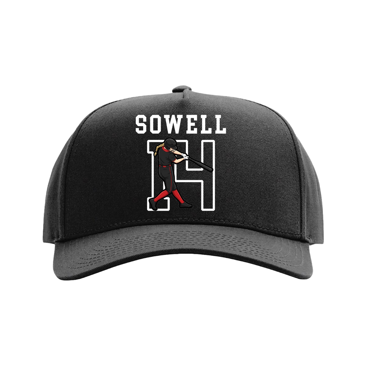 Full Fabric Five-Panel Champ Cap — Shirsey in Black
