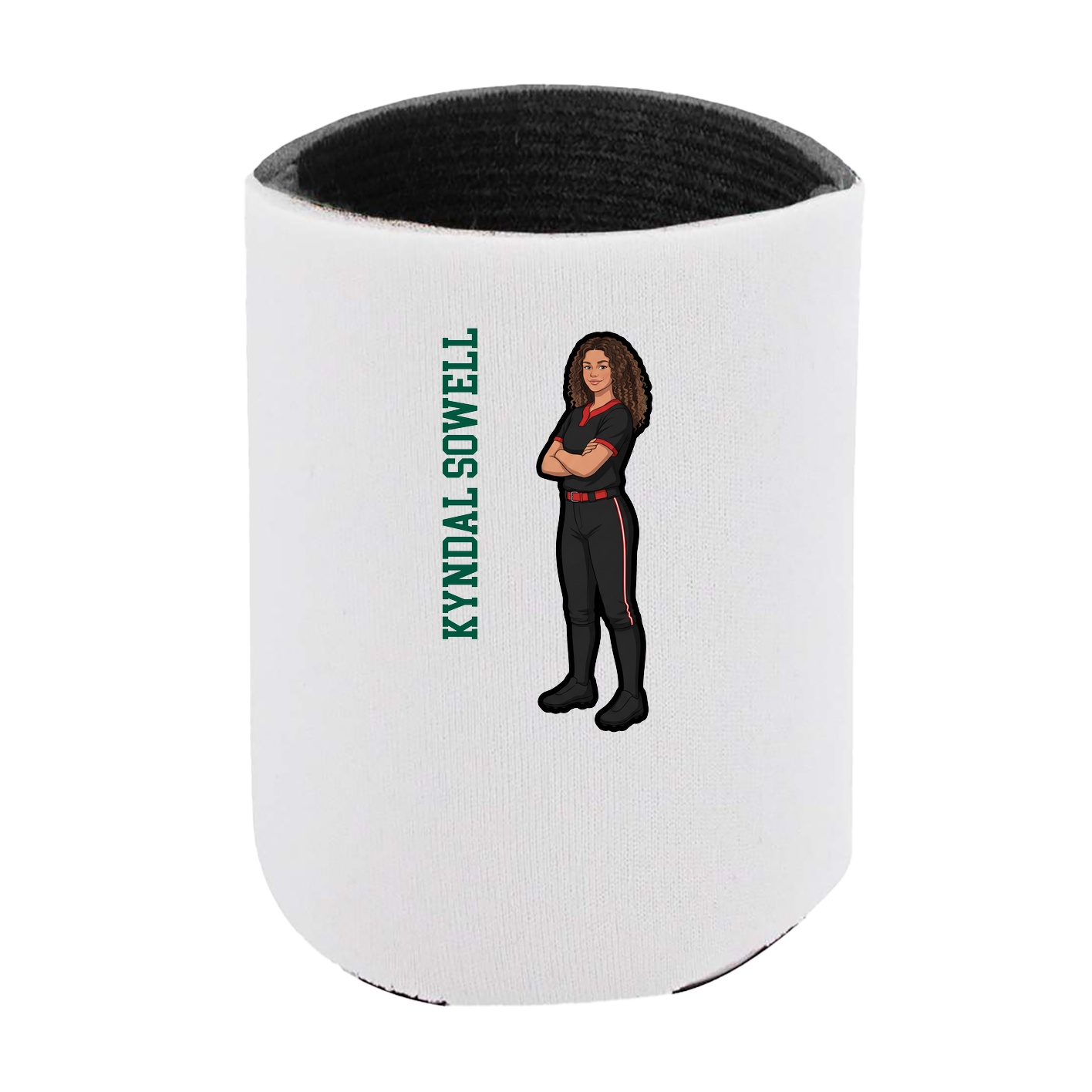 Can Holder — Name Vertical in White