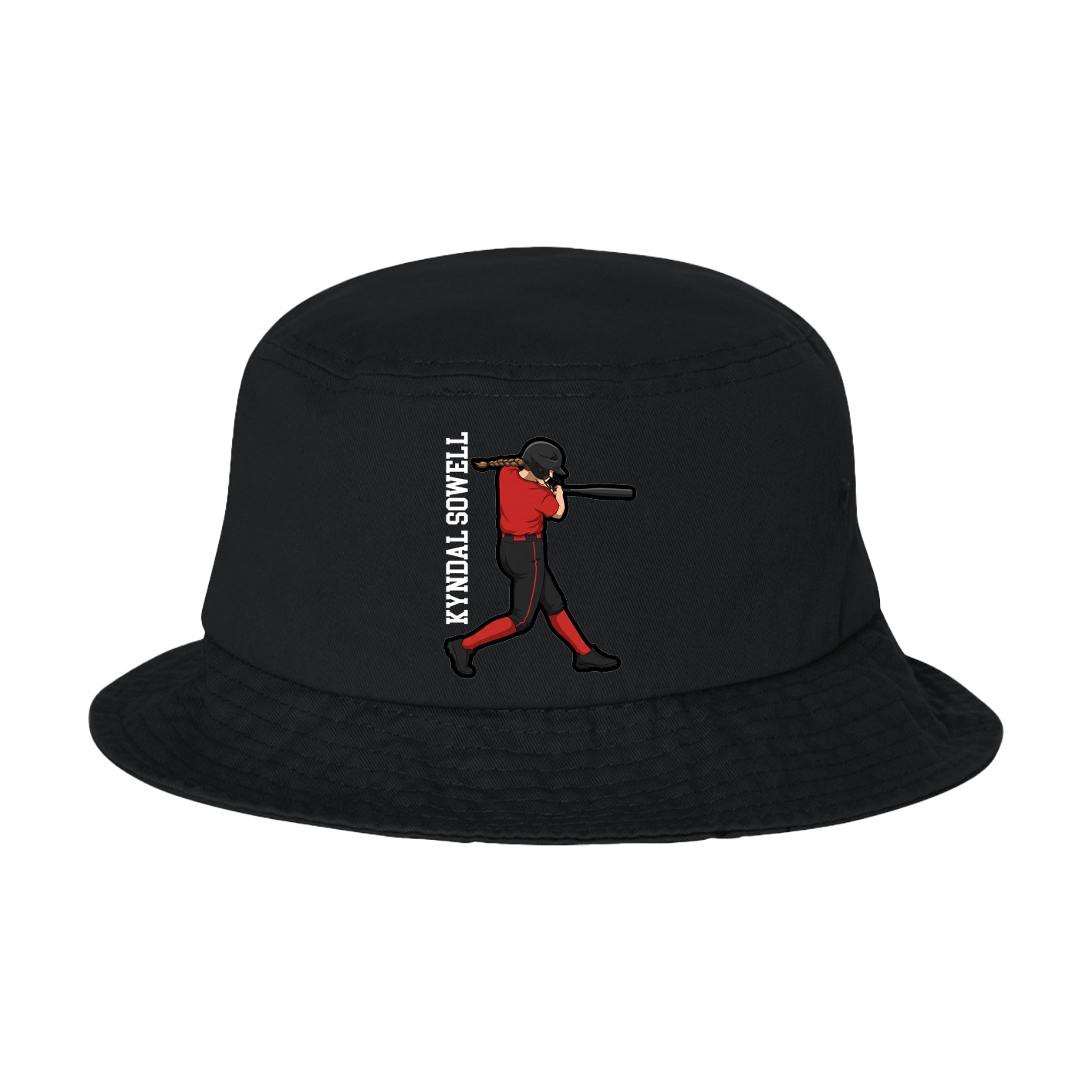 Bucket Cap — Name Vertical in Black