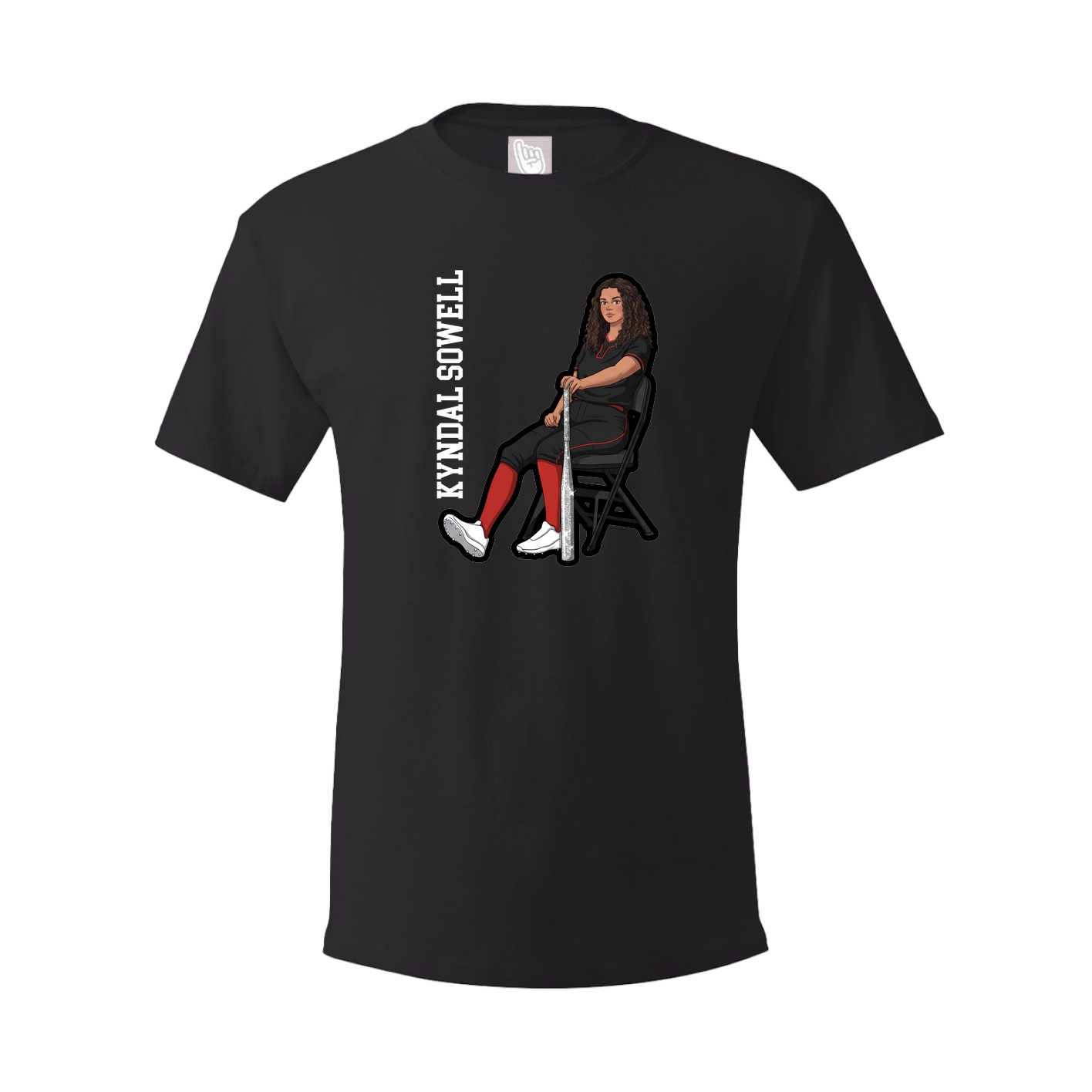 Youth Tee — Name Vertical in Black
