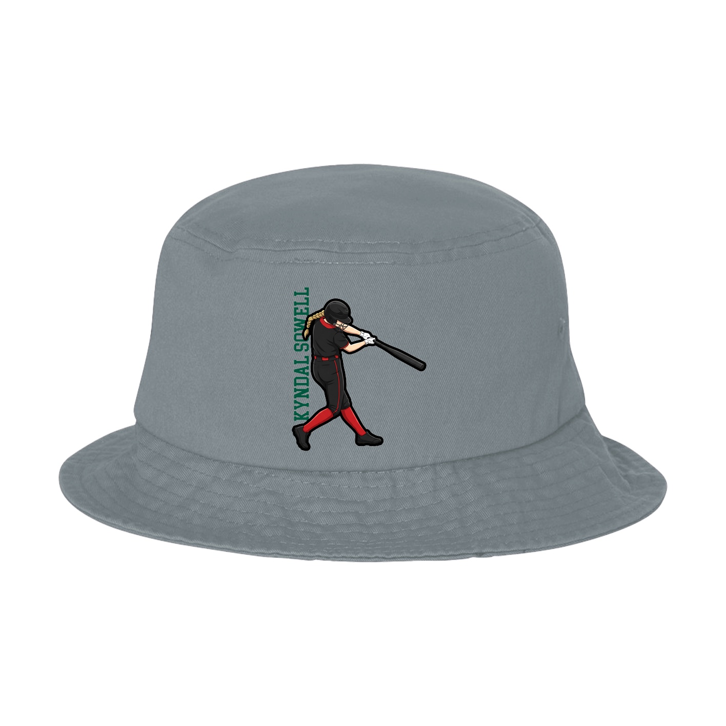 Bucket Cap — Name Vertical in Grey