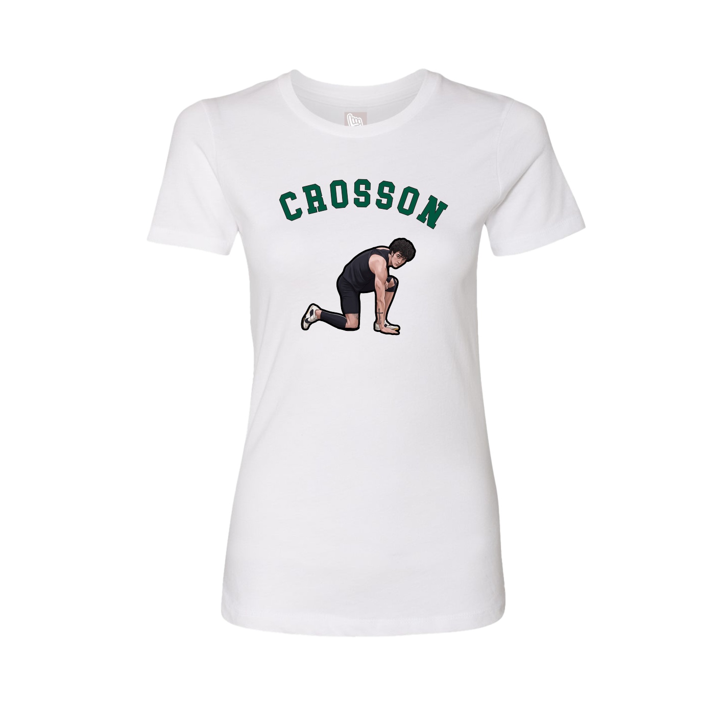 Fitted Women's Tee — Shirsey Arch in White