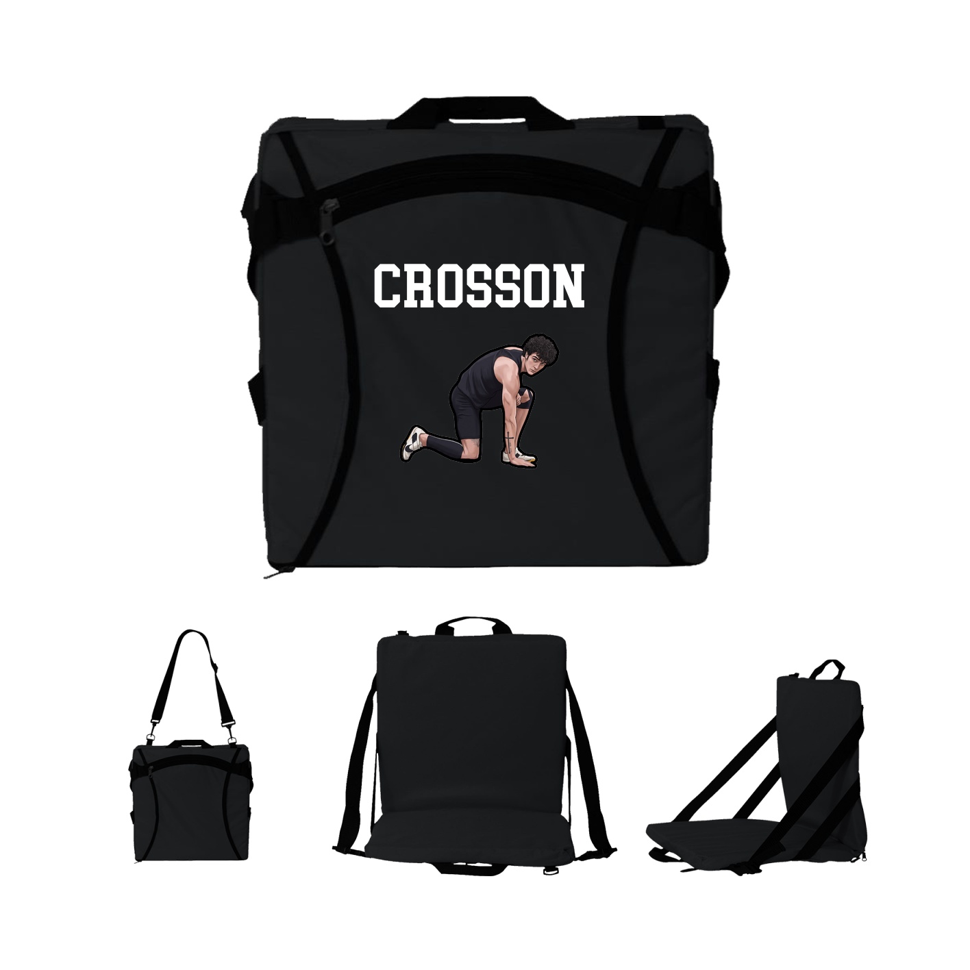 Folding Stadium Seat — Shirsey in Black
