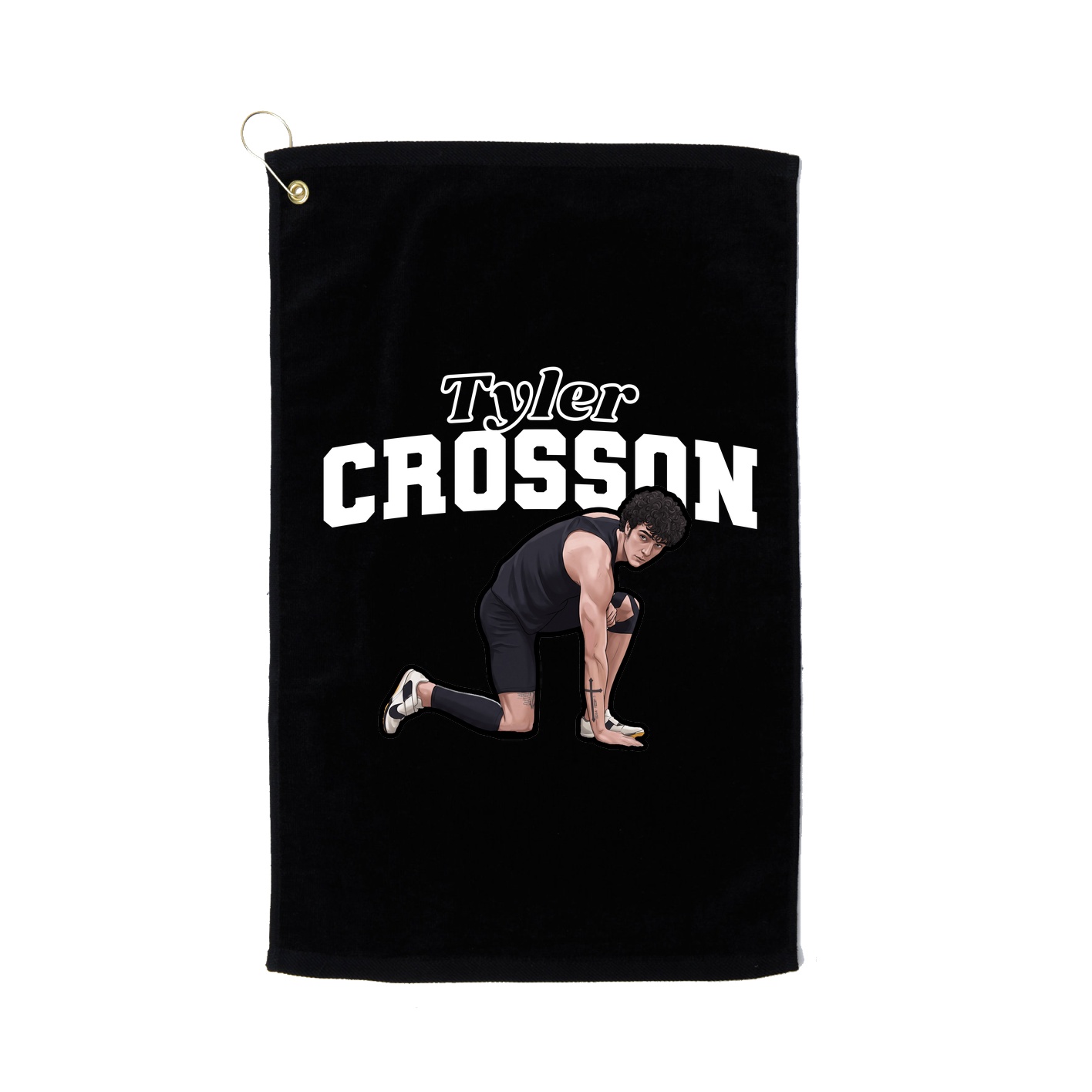 Golf Towel — Name Arch in Black