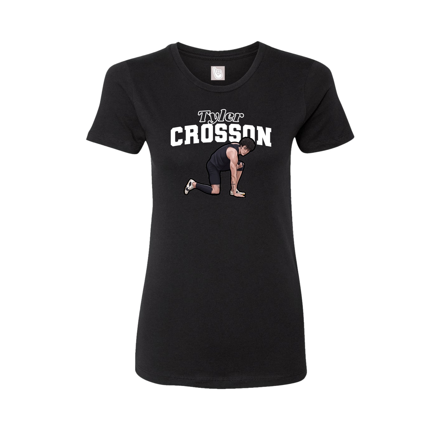 Fitted Women's Tee — Name Arch in Black