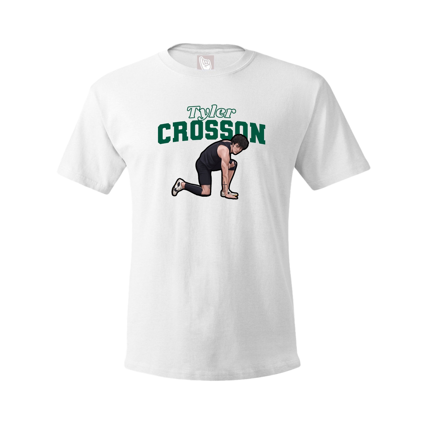 Youth Tee — Name Arch in White