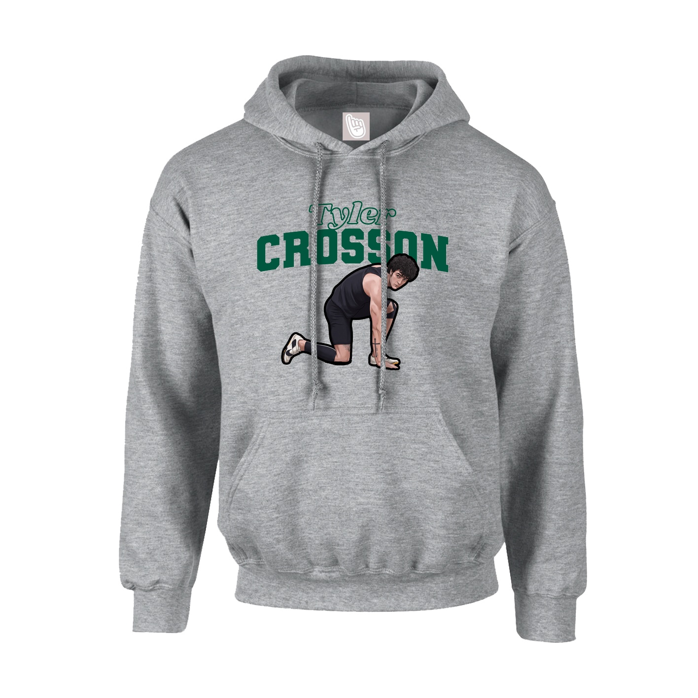 Hoodie — Name Arch in Grey