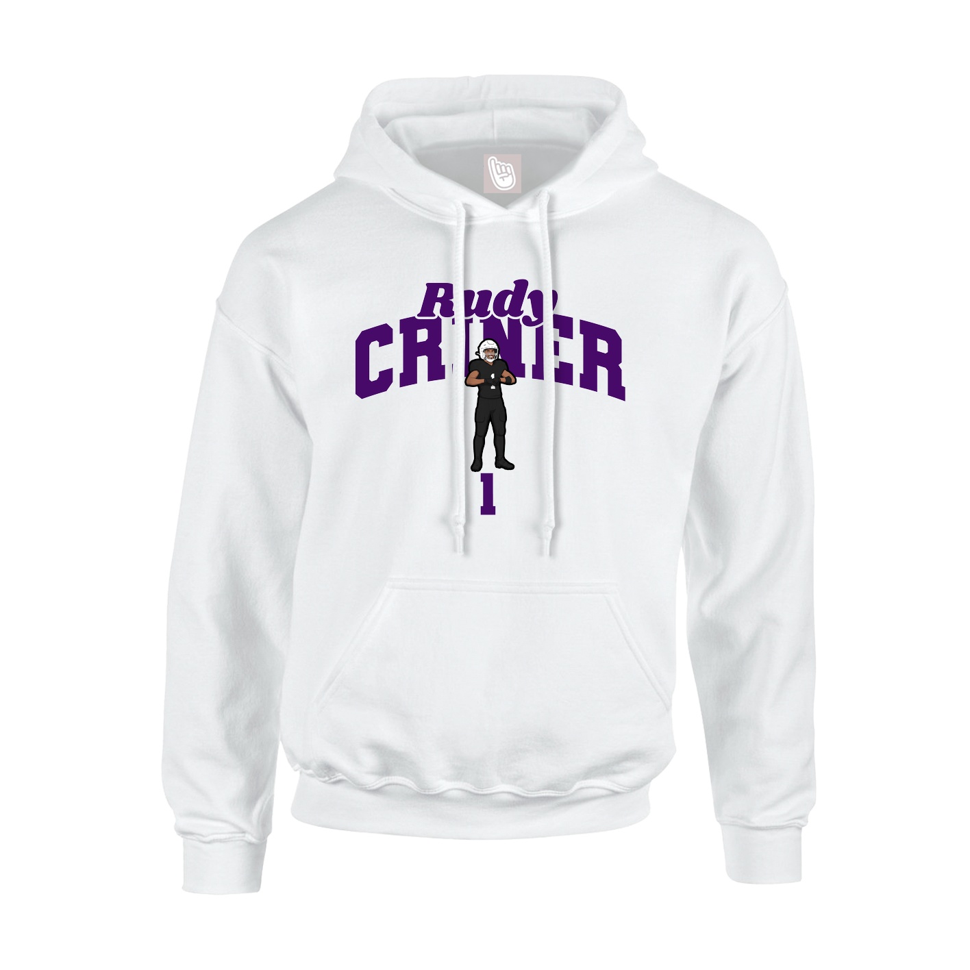 Hoodie — Signature Arch in White