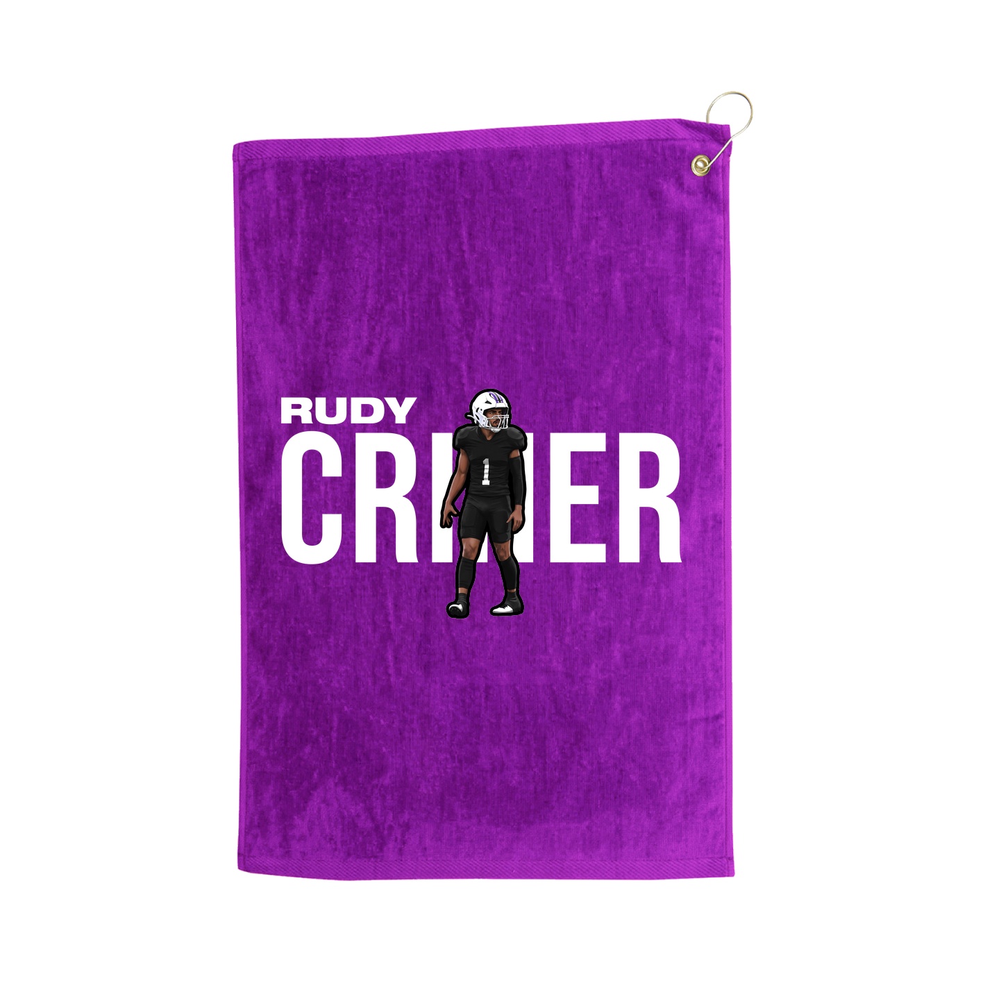 Golf Towel — Player Name in Purple