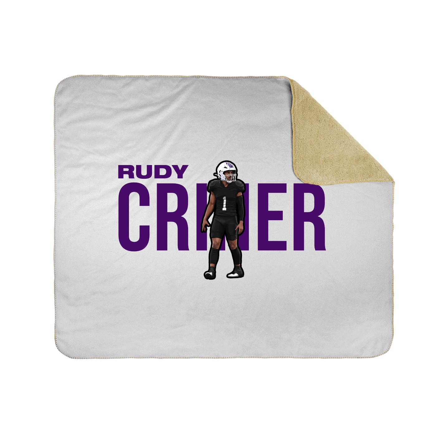 Throw Blanket — Player Name in White