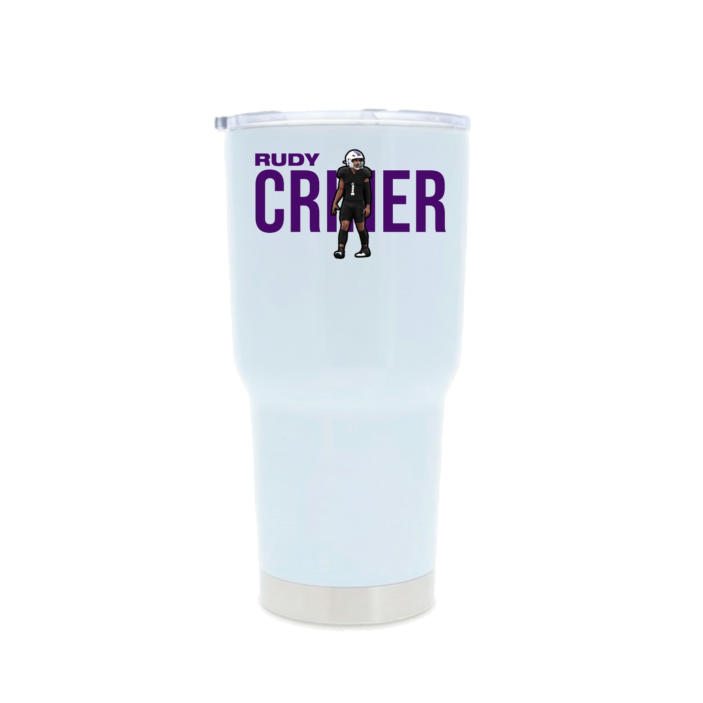 30oz Stainless Steel Tumbler — Player Name in White