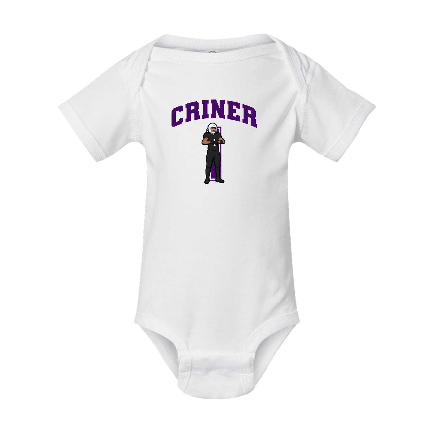 Baby Onesie — Number in White