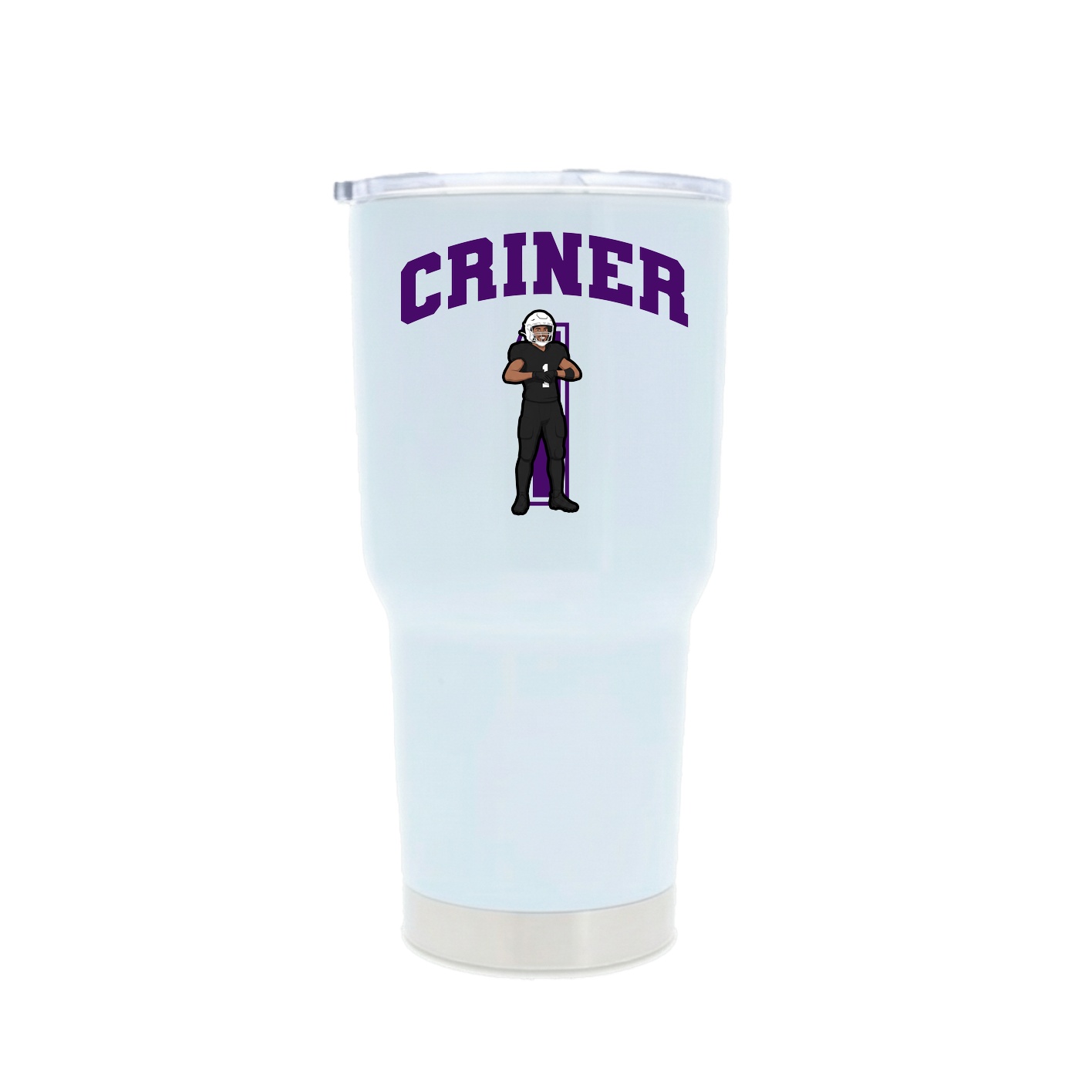 30oz Stainless Steel Tumbler — Number in White