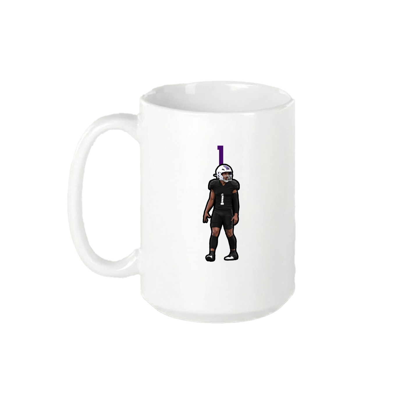 15oz Coffee Mug — Number Top in White