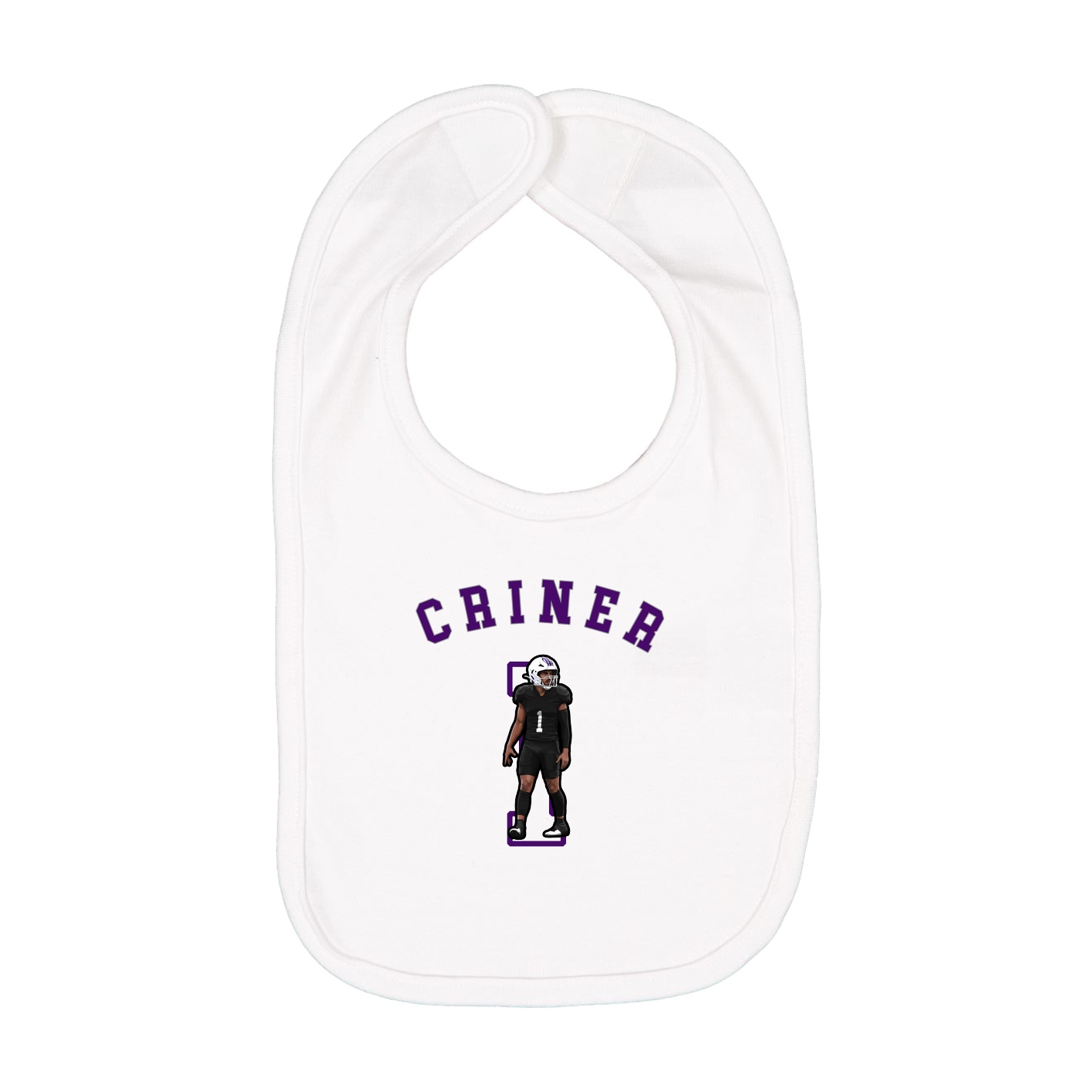 Infant Bib — Shirsey Arch in White