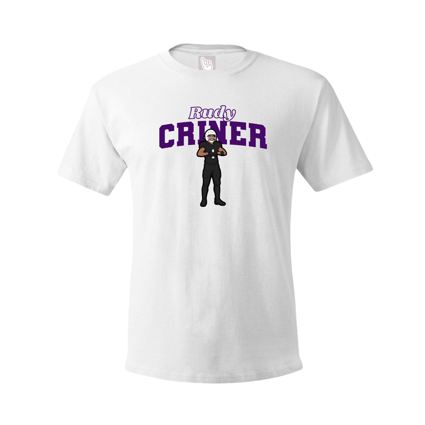Youth Tee — Name Arch in White
