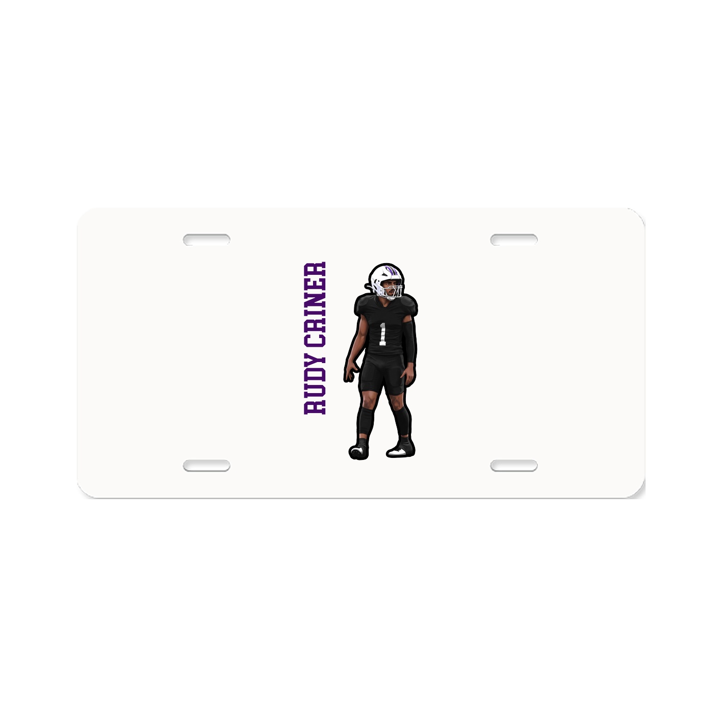 License Plate — Name Vertical in Classic
