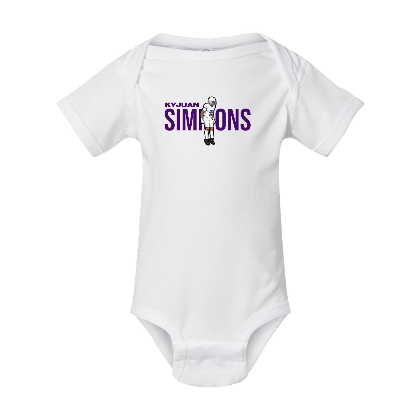 Baby Onesie — Player Name in White