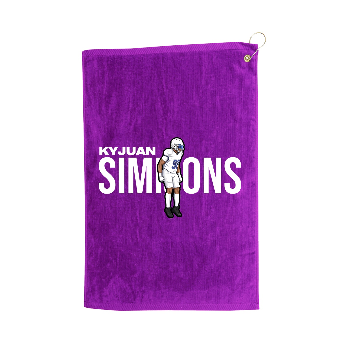 Golf Towel — Player Name in Purple